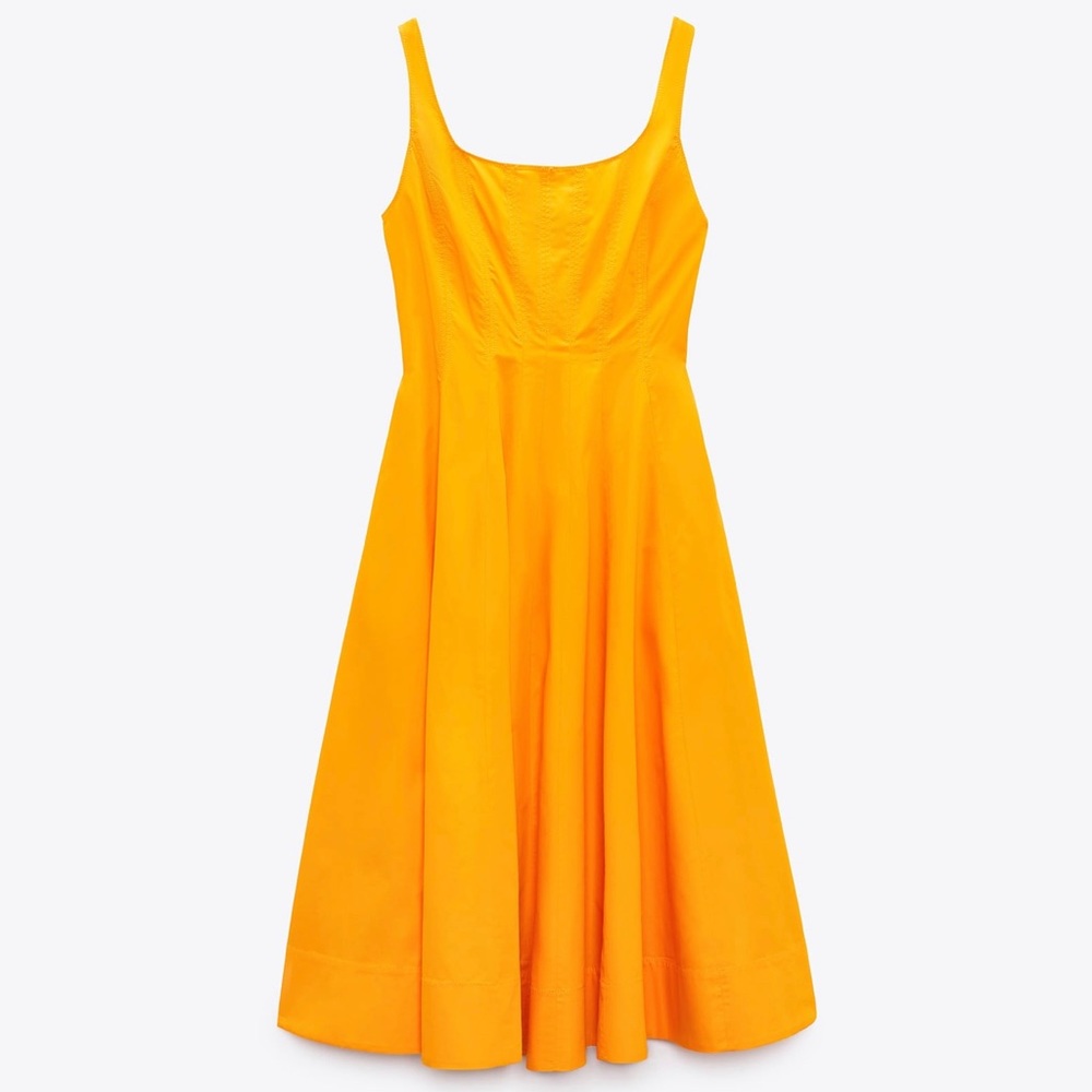 Zara poplin midi dress